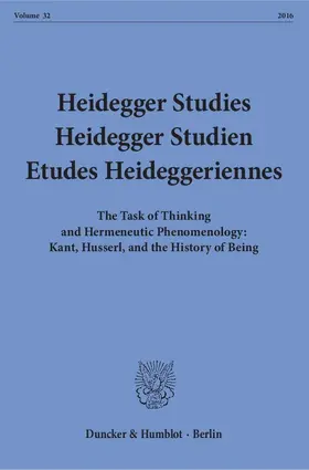 Emad / Herrmann / Coriando |  Heidegger Studies - Heidegger Studien - Etudes Heideggeriennes. | Buch |  Sack Fachmedien