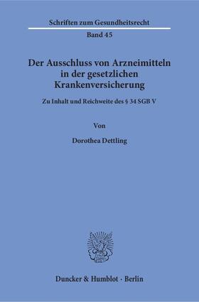 Dettling | Dettling, D: Ausschluss von Arzneimitteln | Buch | 978-3-428-15090-8 | sack.de
