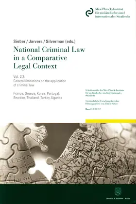 Sieber / Jarvers / Silverman |  National Criminal Law in a Comparative Legal Context. | Buch |  Sack Fachmedien