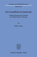 Leisner |  Das Unendliche im Staatsrecht | Buch |  Sack Fachmedien