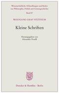 Vitzthum / Proelß |  Kleine Schriften | Buch |  Sack Fachmedien