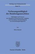 Moench |  Verfassungsmäßigkeit der Bundestagsausschüsse | Buch |  Sack Fachmedien