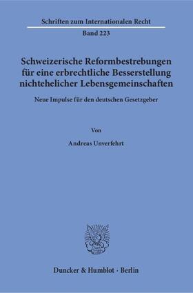 Unverfehrt | Unverfehrt, A: Schweizerische Reformbestrebungen für eine er | Buch | 978-3-428-15391-6 | sack.de