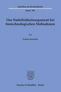 Rostalski |  Rostalski, F: Natürlichkeitsargument bei biotechnologischen | Buch |  Sack Fachmedien