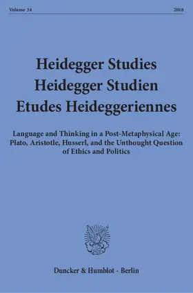 Emad / Herrmann / Coriando |  Heidegger Studies - Heidegger Studien - Etudes Heideggeriennes. | Buch |  Sack Fachmedien