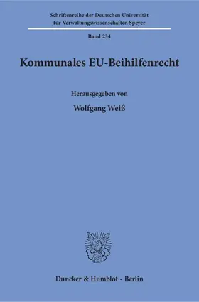 Weiß |  Kommunales EU-Beihilfenrecht | Buch |  Sack Fachmedien
