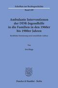 Riege |  Riege, I: Ambulante Interventionen der DDR-Jugendhilfe in di | Buch |  Sack Fachmedien