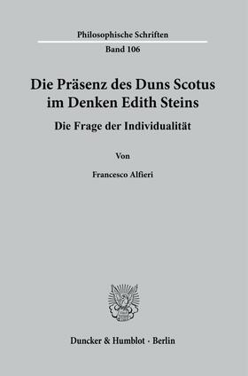 Alfieri | Alfieri, F: Präsenz des Duns Scotus im Denken Edith Steins | Buch | 978-3-428-15505-7 | sack.de