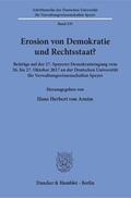 Arnim |  Erosion von Demokratie und Rechtsstaat? | Buch |  Sack Fachmedien