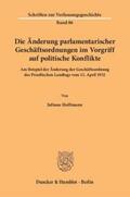 Hoffmann |  Hoffmann, J: Änderung parlamentarischer Geschäftsordnungen i | Buch |  Sack Fachmedien