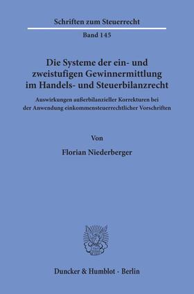 Niederberger |  Niederberger, F: Systeme der ein- und zweistufigen Gewinnerm | Buch |  Sack Fachmedien