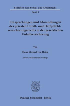 Heinz |  Heinz, H: Entsprechungen und Abwandlungen des privaten Unfal | Buch |  Sack Fachmedien