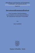 Landsittel |  Landsittel, J: Investorenkommunikation. | Buch |  Sack Fachmedien