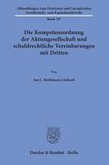 Hoffmann Linhard |  Hoffmann Linhard, J: Kompetenzordnung der Aktiengesellschaft | Buch |  Sack Fachmedien