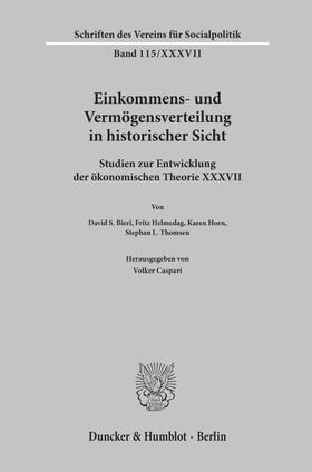 Caspari | Einkommens- und Vermögensverteilung in historischer Sicht | Buch | 978-3-428-15754-9 | sack.de