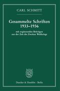 Schmitt |  Gesammelte Schriften 1933-1936 | Buch |  Sack Fachmedien