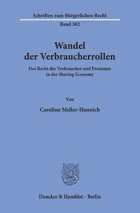 Meller-Hannich |  Wandel der Verbraucherrollen | Buch |  Sack Fachmedien