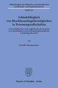 Zimmermann |  Schiedsfähigkeit von Beschlussmängelstreitigkeiten in Personengesellschaften. | Buch |  Sack Fachmedien