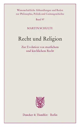 Schulte |  Recht und Religion | Buch |  Sack Fachmedien