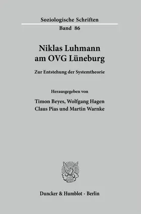 Warnke / Beyes / Hagen |  Niklas Luhmann am OVG Lüneburg. | Buch |  Sack Fachmedien