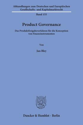 Bley | Bley, J: Product Governance. | Buch | sack.de