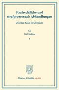 Binding |  Strafrechtliche und strafprozessuale Abhandlungen. | Buch |  Sack Fachmedien