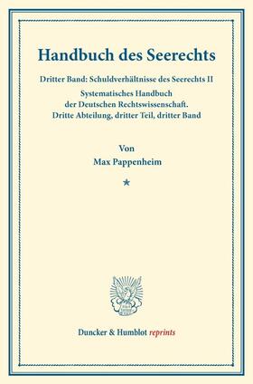 Pappenheim / Binding | Handbuch des Seerechts | Buch | 978-3-428-16144-7 | sack.de
