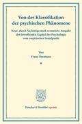 Brentano |  Von der Klassifikation der psychischen Phänomene | Buch |  Sack Fachmedien