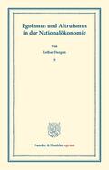 Dargun |  Egoismus und Altruismus in der Nationalökonomie | Buch |  Sack Fachmedien