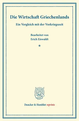  Die Wirtschaft Griechenlands | Buch |  Sack Fachmedien