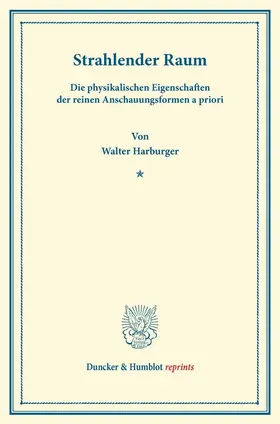 Harburger |  Strahlender Raum. | Buch |  Sack Fachmedien