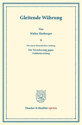 Harburger |  Gleitende Währung. | Buch |  Sack Fachmedien