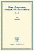 Kahn / Lenel / Lewald |  Abhandlungen zum internationalen Privatrecht | Buch |  Sack Fachmedien