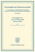Holtzendorff / Kohler |  Encyklopädie der Rechtswissenschaft | Buch |  Sack Fachmedien