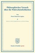 Laplace |  Philosophischer Versuch über die Wahrscheinlichkeiten | Buch |  Sack Fachmedien