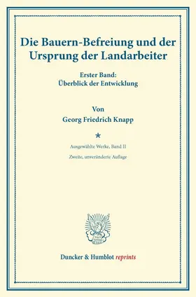 Knapp |  Die Bauernbefreiung | Buch |  Sack Fachmedien