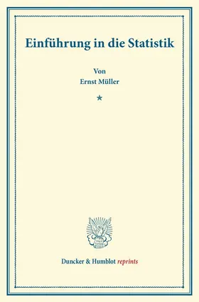 Müller |  Einführung in die Statistik | Buch |  Sack Fachmedien