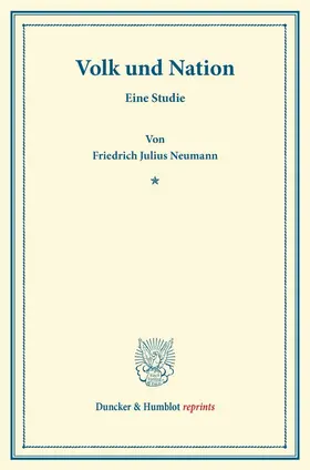 Neumann |  Volk und Nation | Buch |  Sack Fachmedien