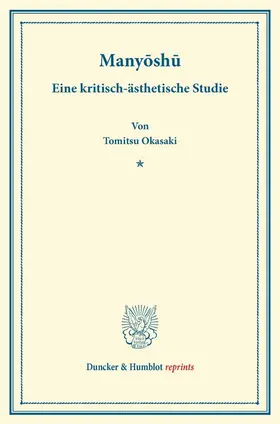 Okasaki |  Manyoshu | Buch |  Sack Fachmedien