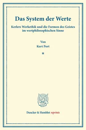 Port |  Das System der Werte. | Buch |  Sack Fachmedien