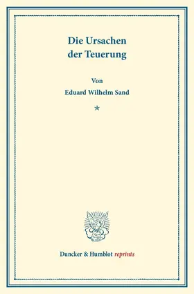 Sand |  Die Ursachen der Teuerung | Buch |  Sack Fachmedien