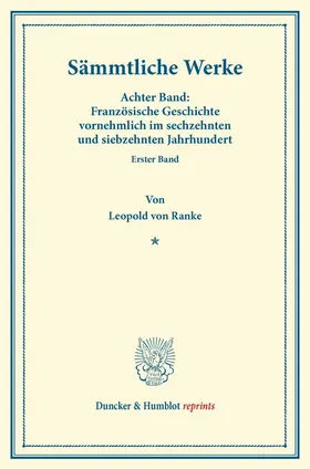 Ranke |  Sämmtliche Werke. | Buch |  Sack Fachmedien