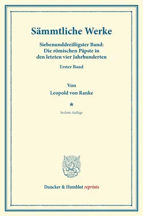 Ranke |  Sämmtliche Werke. | Buch |  Sack Fachmedien