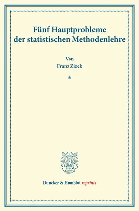 Žižek |  Fünf Hauptprobleme der statistischen Methodenlehre. | Buch |  Sack Fachmedien