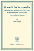 Demelius / Finger / Frankl |  Grundriß des Sachenrechts. | Buch |  Sack Fachmedien