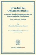 Schuster von Bonnott / Finger / Frankl |  Grundriß des Obligationenrechts. | Buch |  Sack Fachmedien