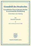 Lammasch / Finger / Frankl |  Grundriß des Strafrechts. | Buch |  Sack Fachmedien