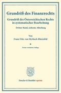 Myrbach-Rheinfeld / Finger / Frankl |  Grundriß des Finanzrechts. | Buch |  Sack Fachmedien