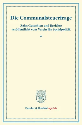 / |  Die Communalsteuerfrage. | Buch |  Sack Fachmedien