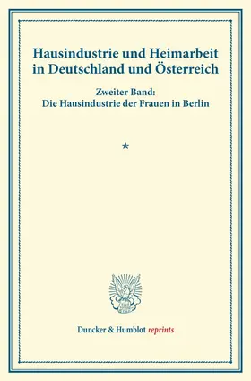 / |  Hausindustrie und Heimarbeit in Deutschland und Österreich. | Buch |  Sack Fachmedien